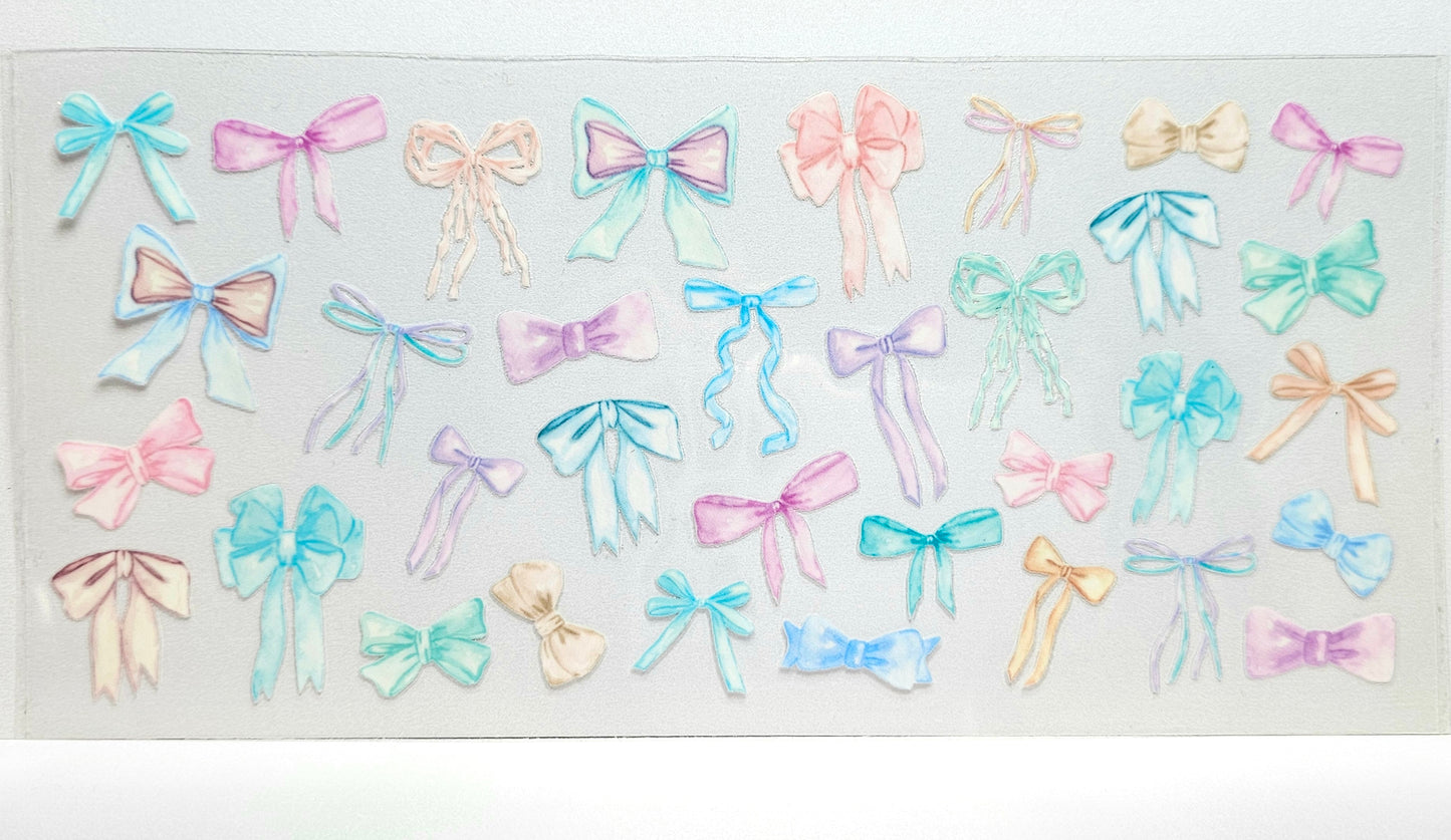 Multicolored Bows UVDTF Wrap 16 oz