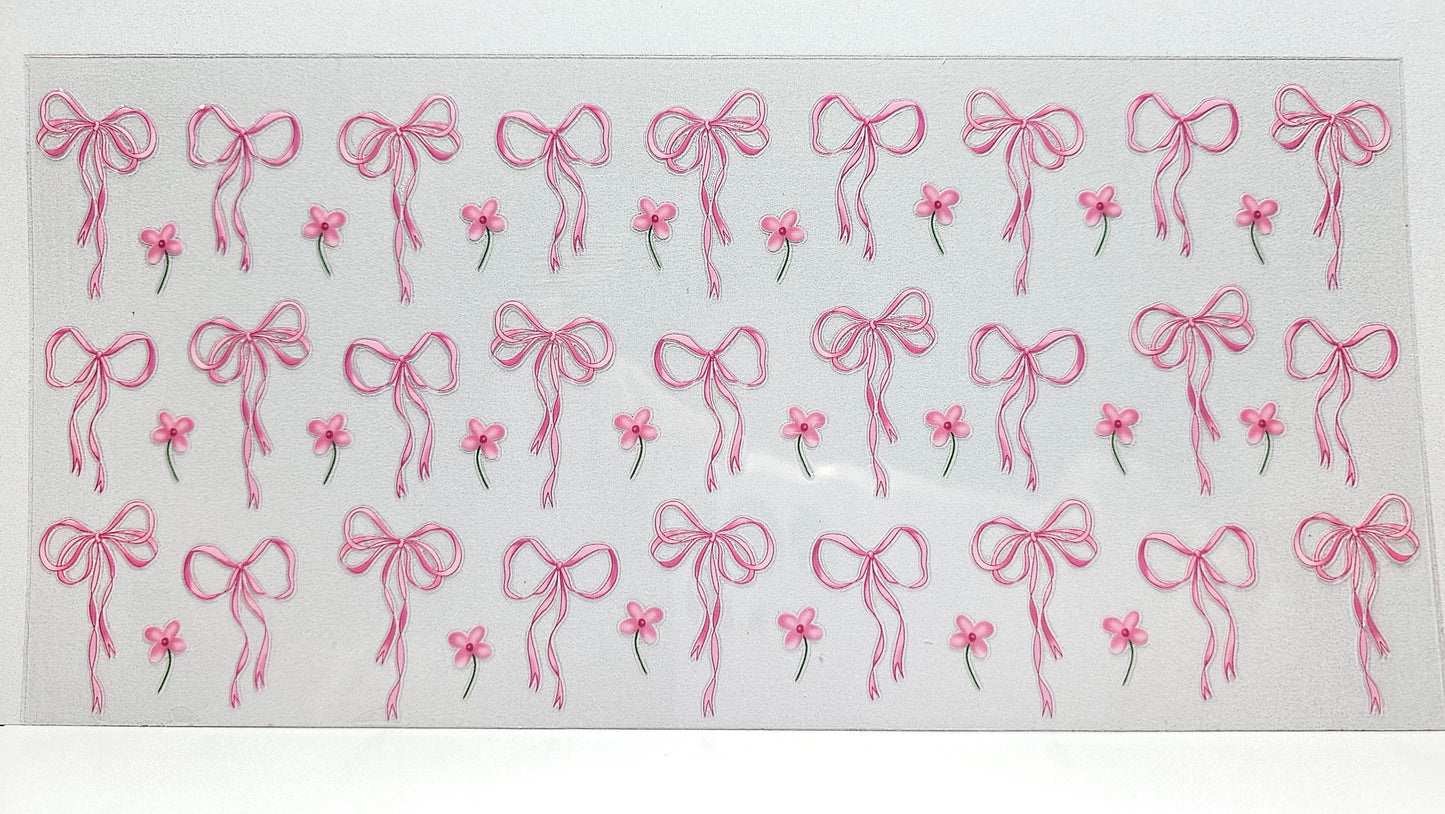 Delicate Pink Bows UVDTF Wrap 16 oz