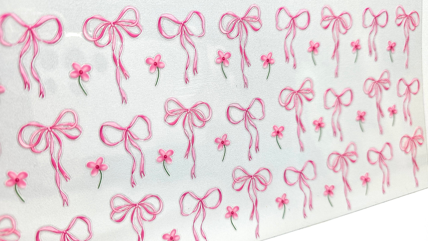 Delicate Pink Bows UVDTF Wrap 16 oz
