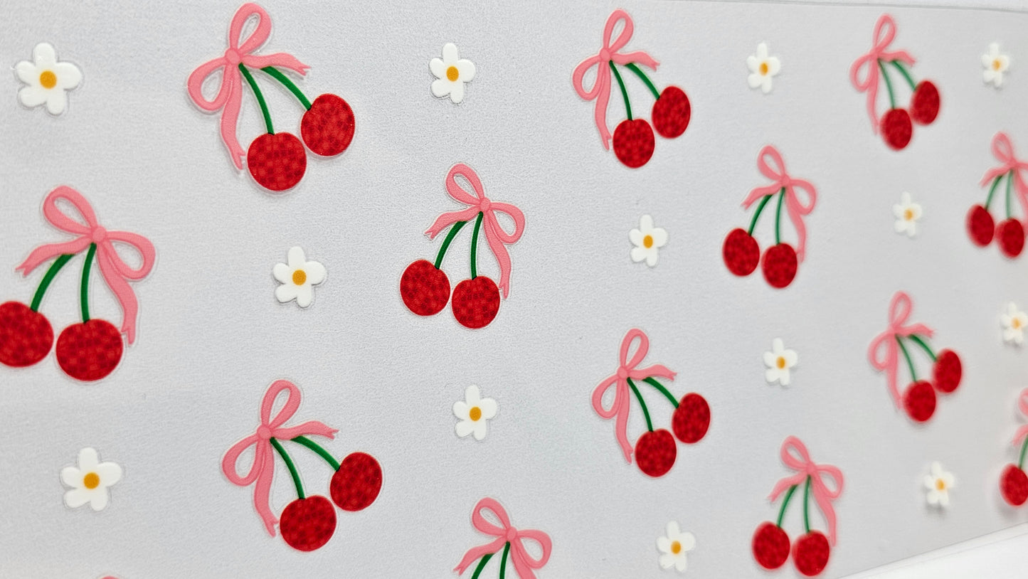 Cherries Daisies and Bows UVDTF Wrap 16 oz
