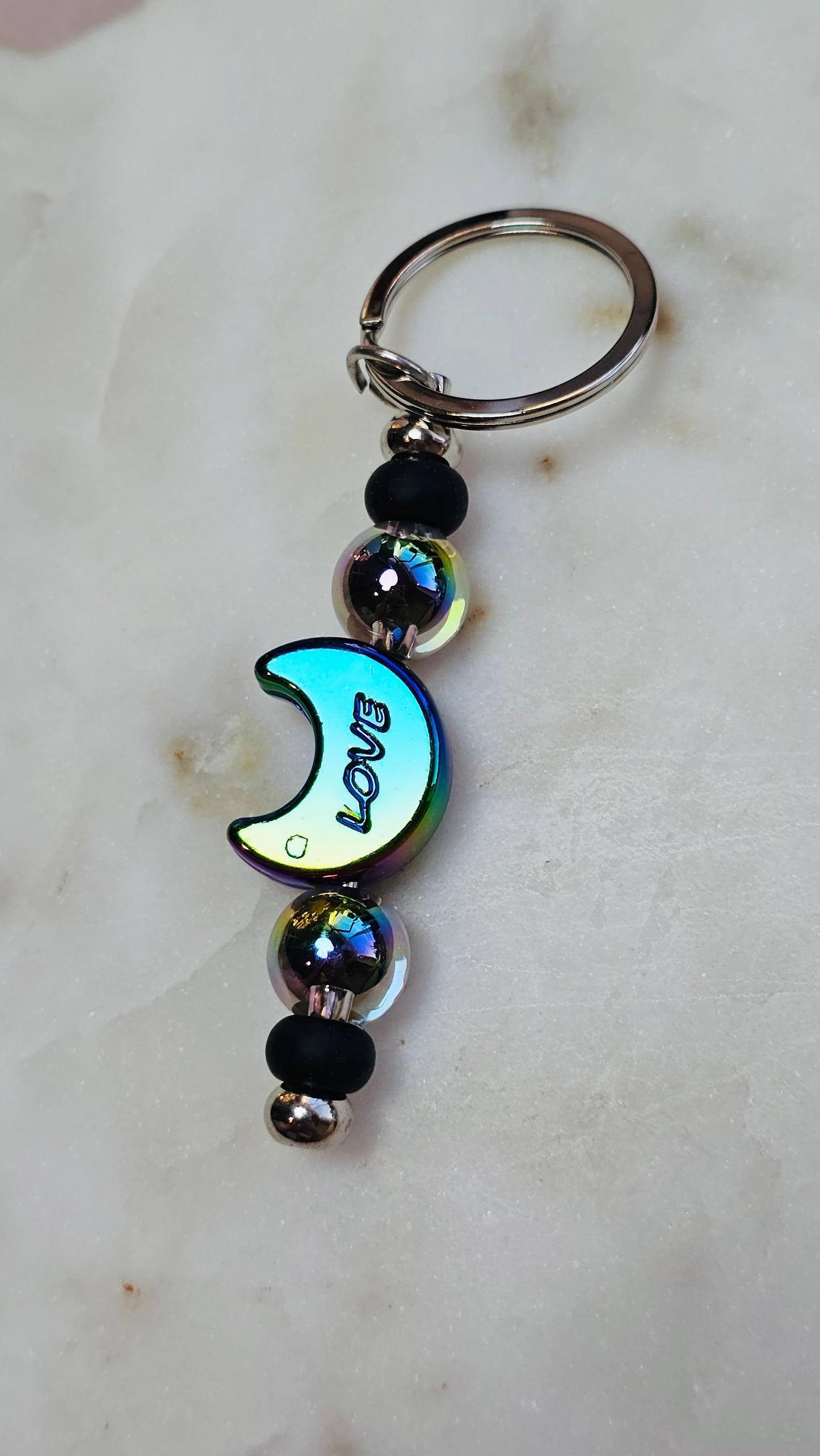 Moon Keychain™ | Cute Beaded Keychain | Color Changing Moon Charm | Bag Charm | Purse Accessory | Gift for Her