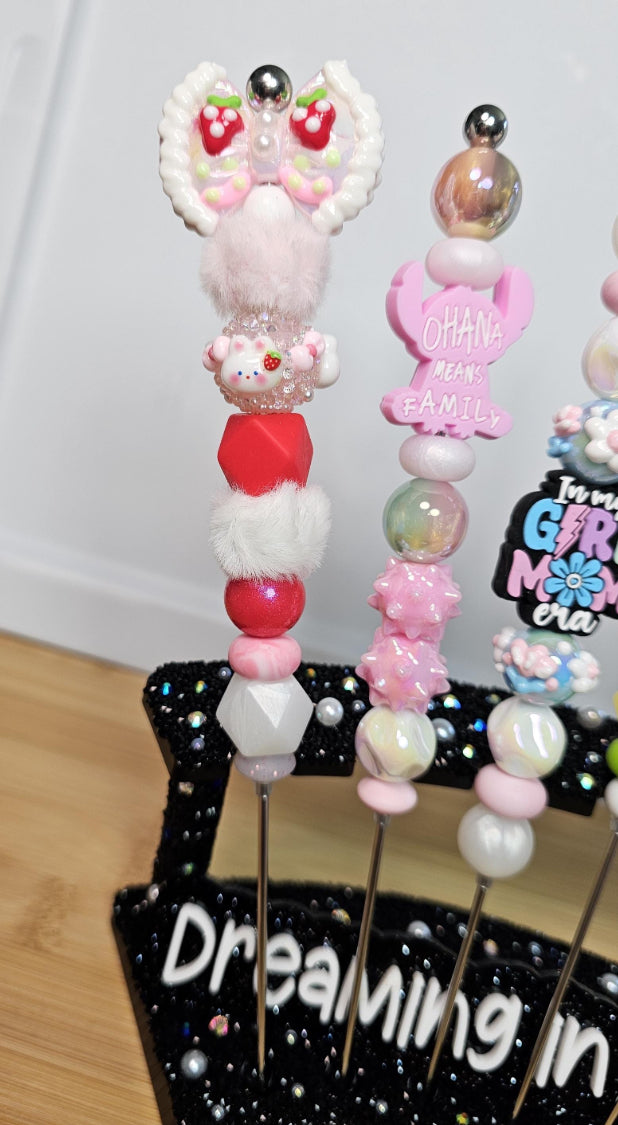 Beaded Stainless Steel Pokey Tool / Sanrio / Strawberry Shortcake / Angel Stitch Cookie Scribe, Vinyl Weeding, Snow Globe Pokey Tool