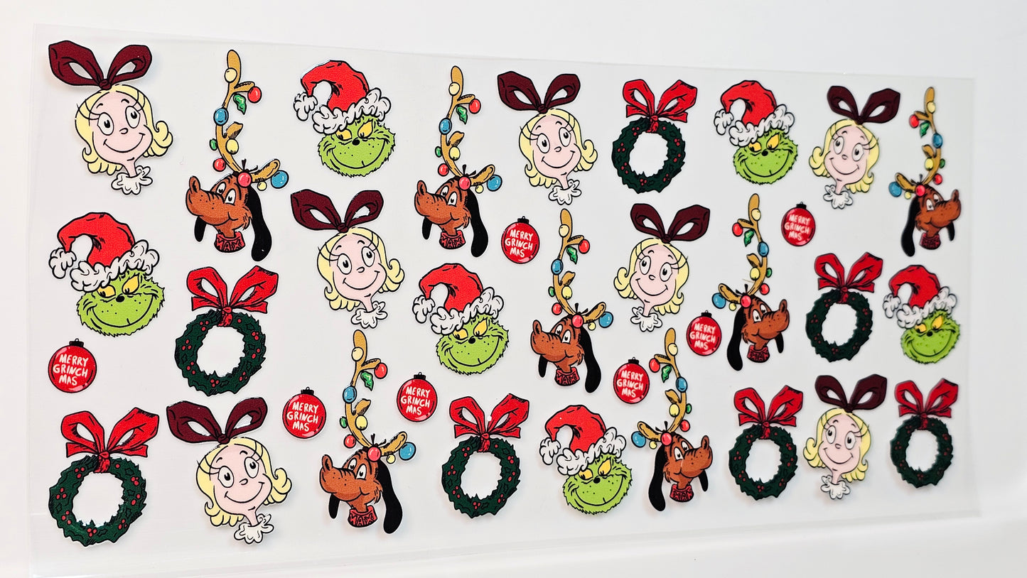 Christmas Grinch Merry Grinchmas UVDTF Wrap 16 oz