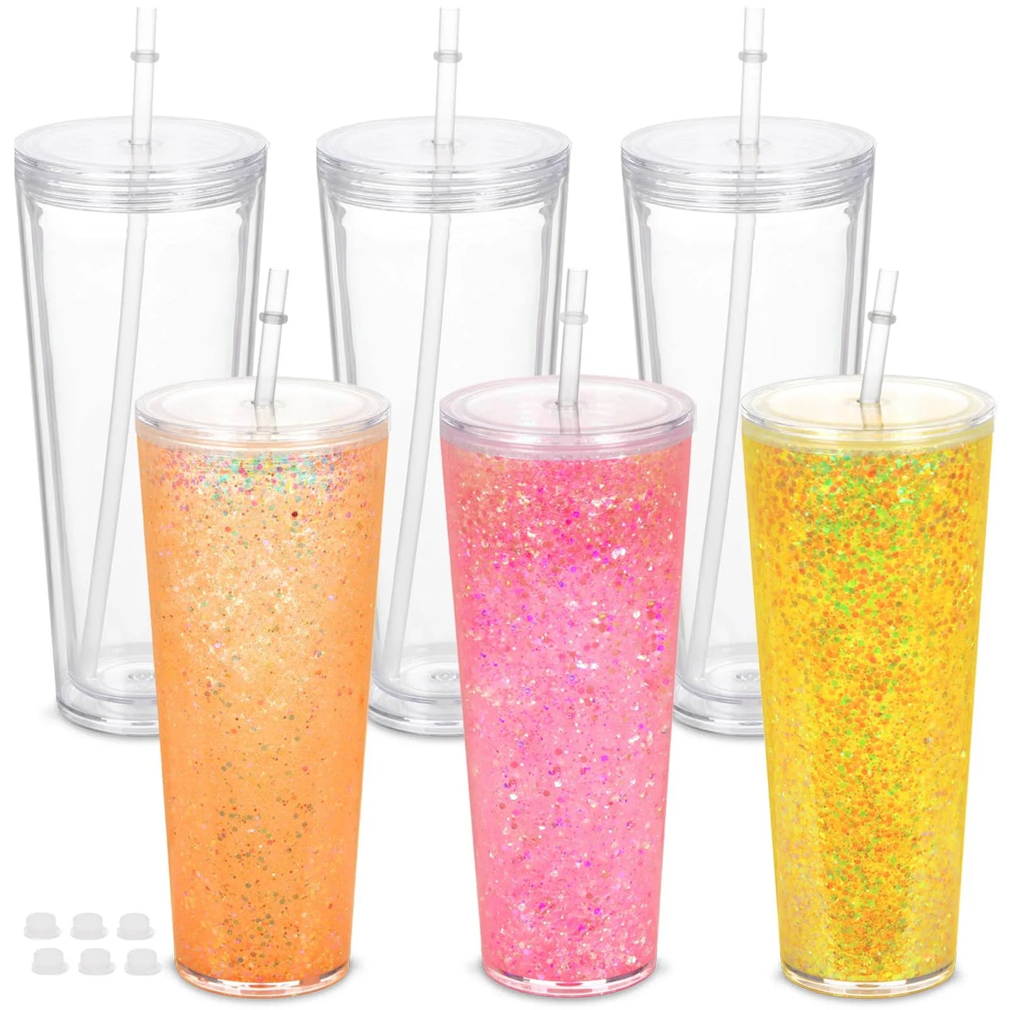 Snow Globe Acrylic Tumbler 24 oz
