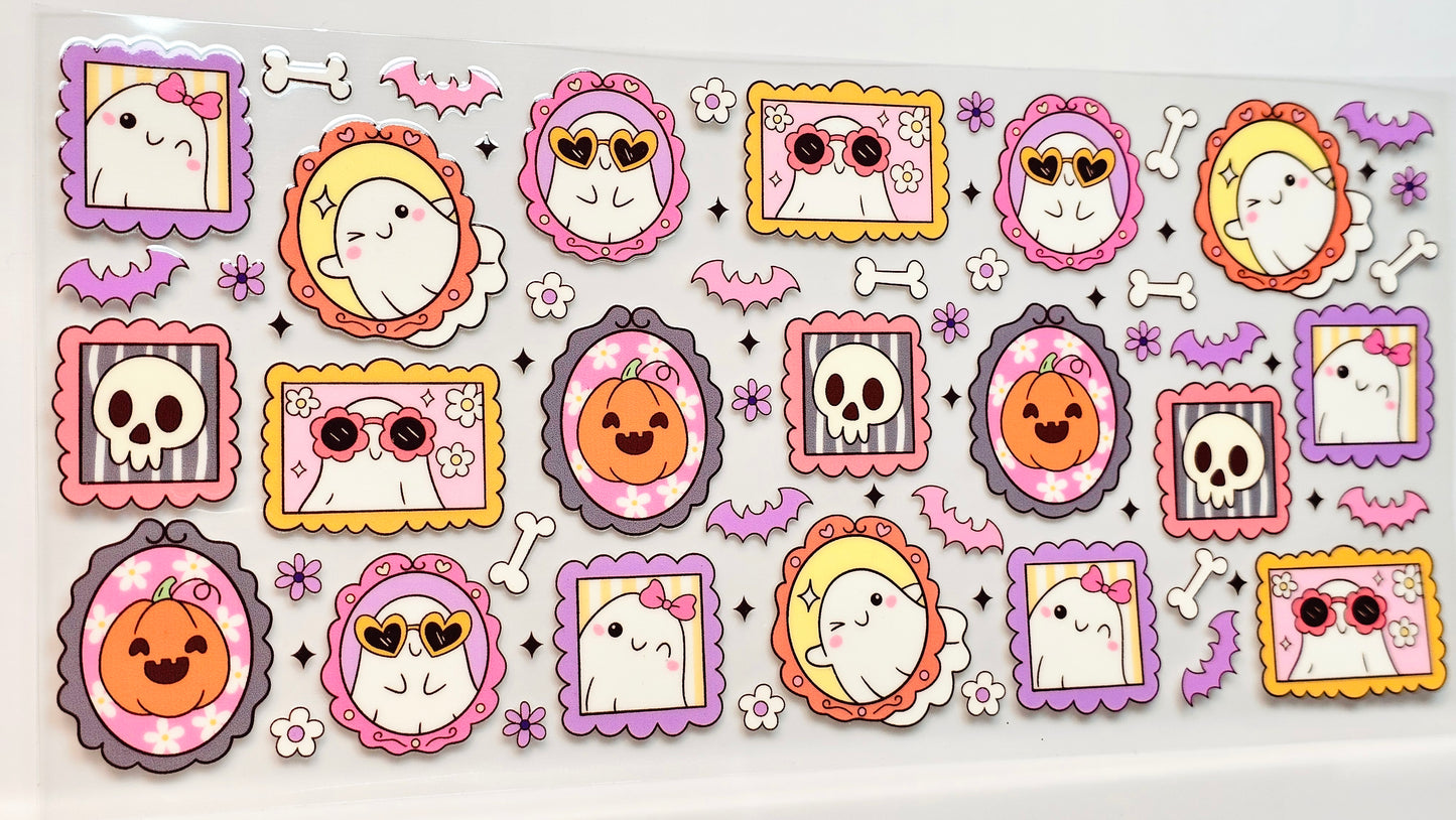 Halloween Ghosties Skulls Bats UVDTF Wrap 16 oz