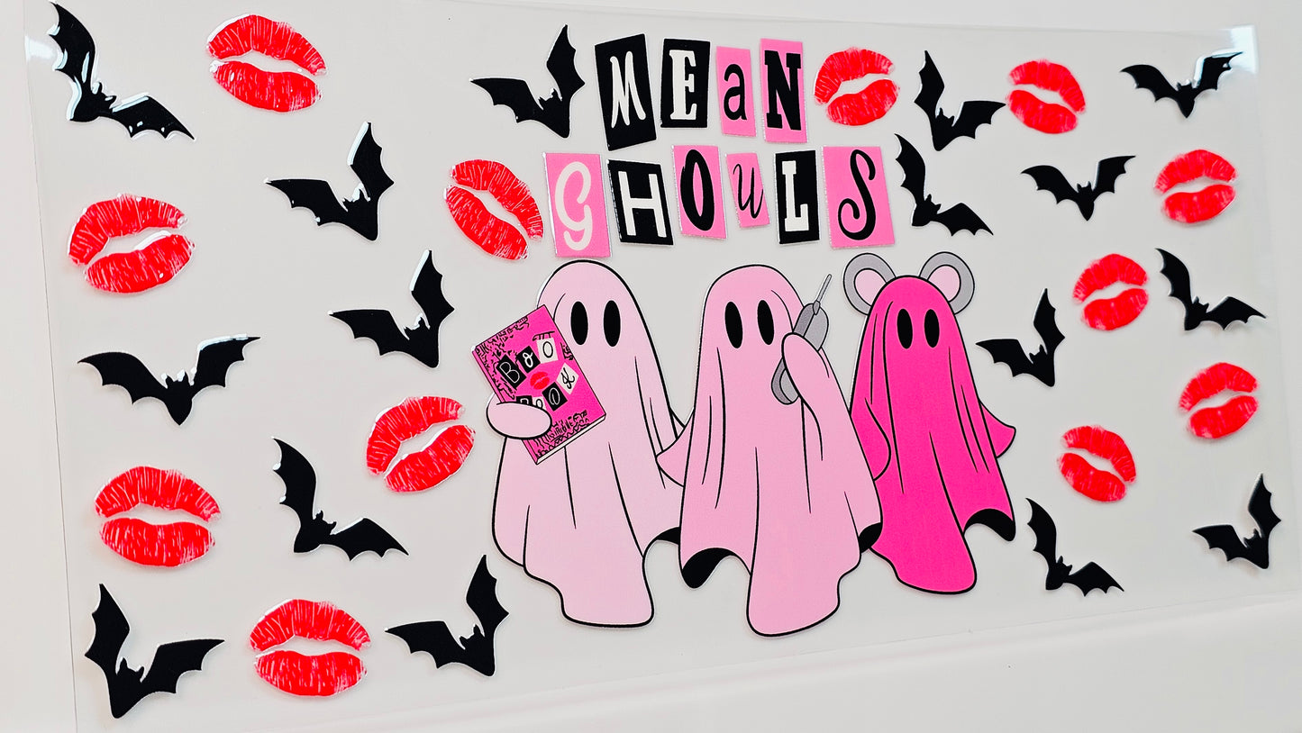 Mean Ghouls Boo Book Halloween Ghosties Mean Girls Bats UVDTF Wrap 16 oz