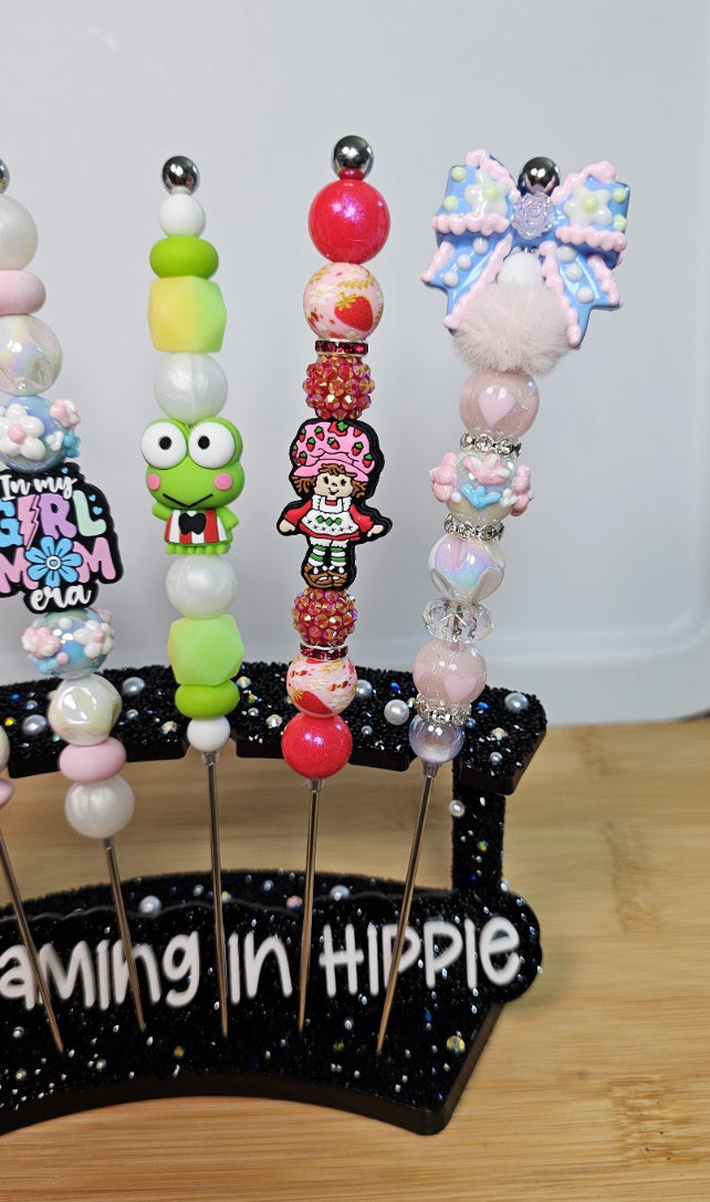 Beaded Stainless Steel Pokey Tool / Sanrio / Strawberry Shortcake / Angel Stitch Cookie Scribe, Vinyl Weeding, Snow Globe Pokey Tool