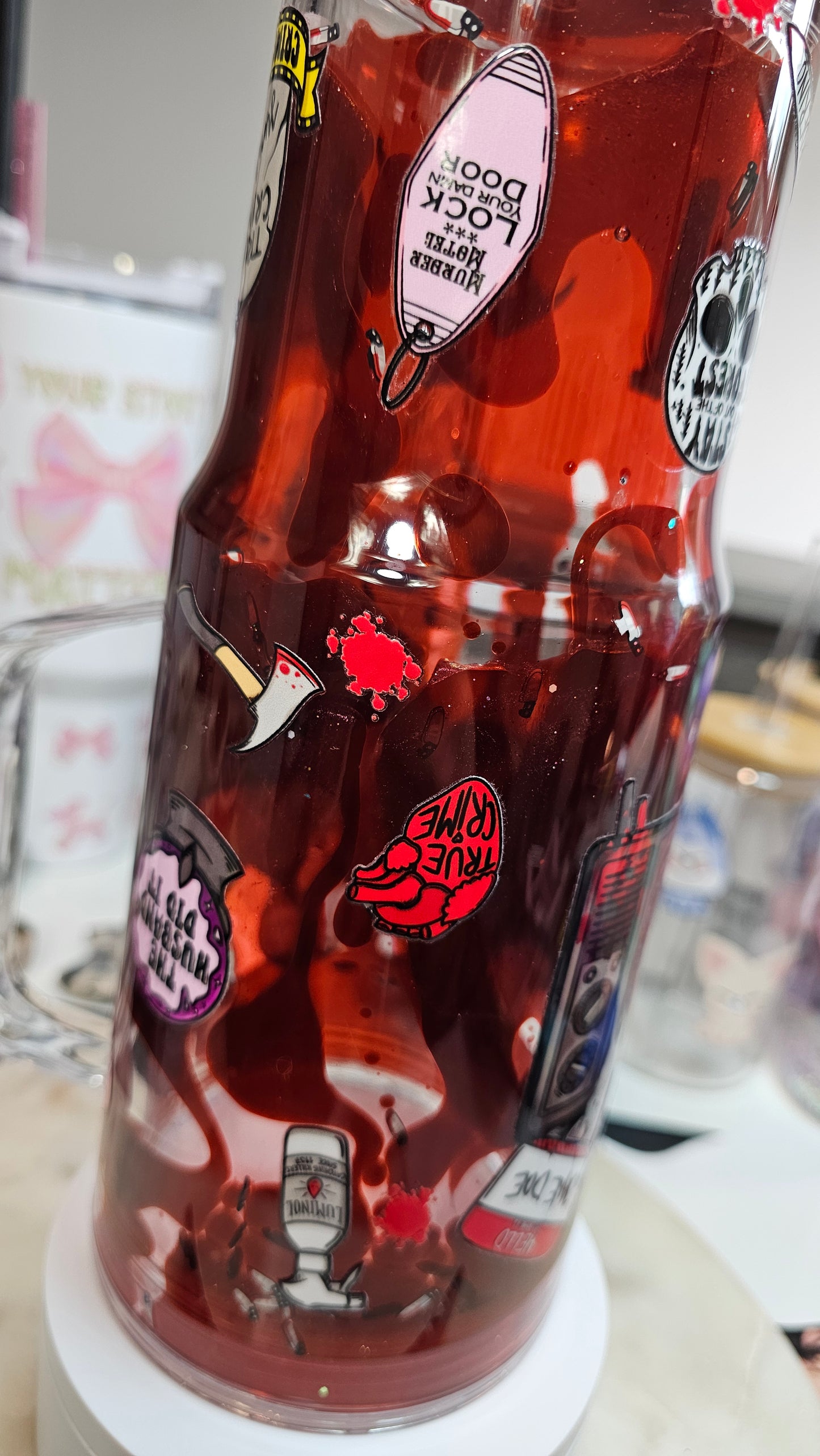 ADULT Halloween Drip Horror Tumbler Curse / Funny / Lava Drip Cup / Glitter / UVDTF Wrap / Gift
