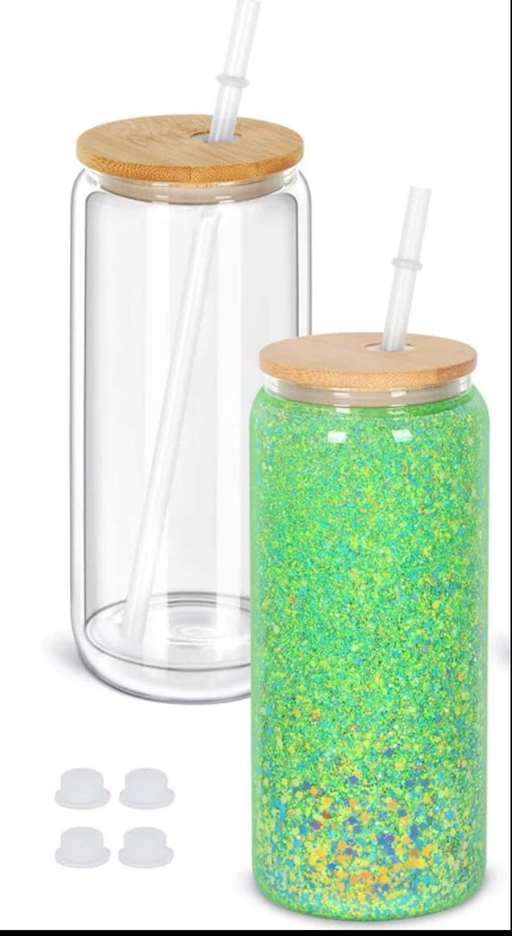 Snow Globe Glass Tumbler 20 oz