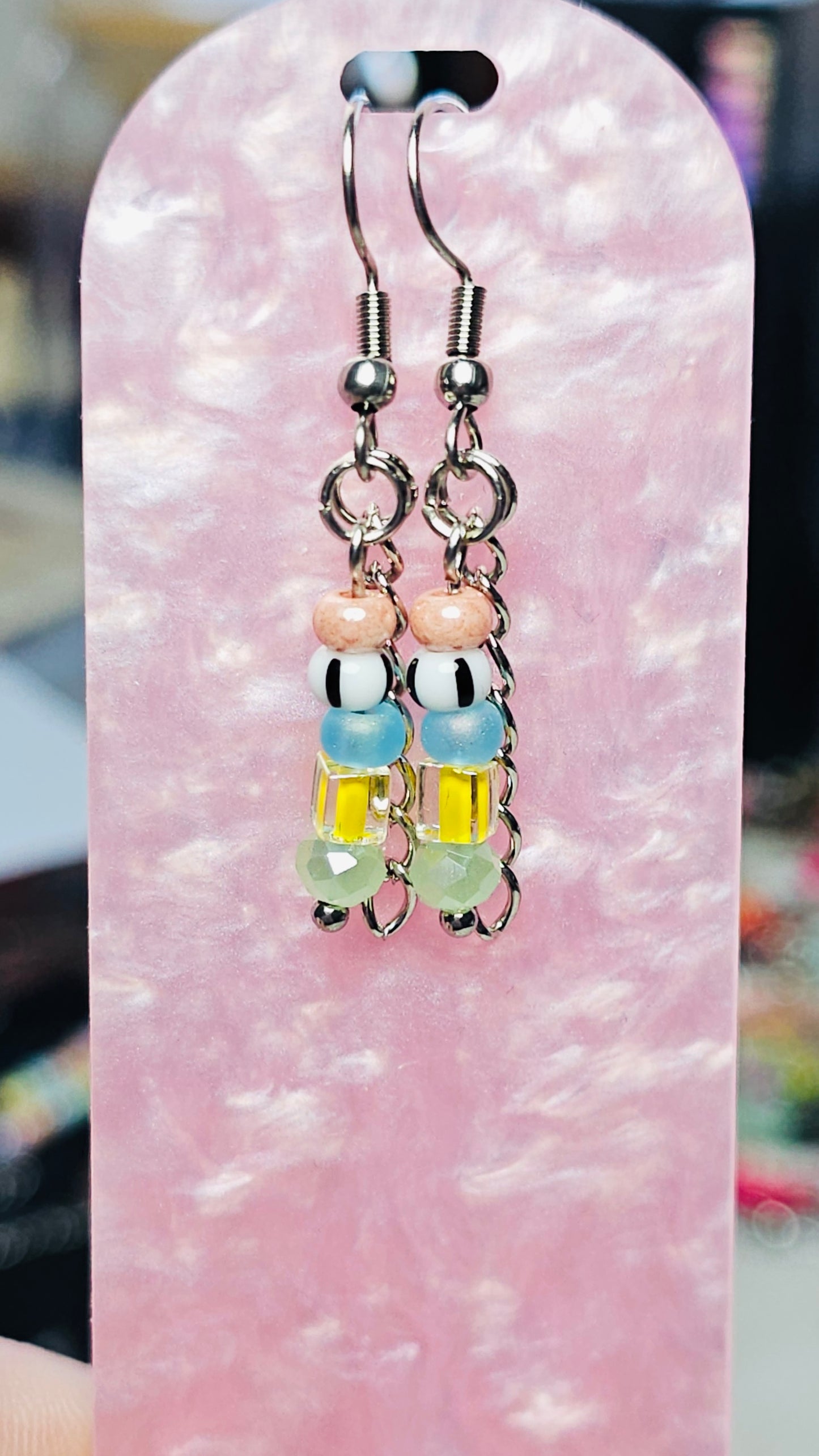 Bright Life™ Earrings | Colorful Beaded Stainless Steel Dangle Earrings | Cute Summer Jewelry