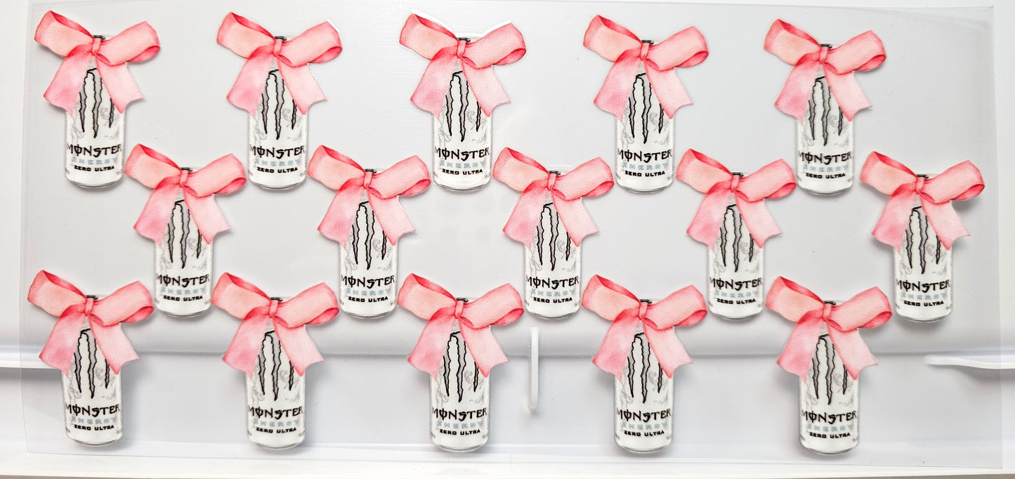 MONSTER ENERGY Pink Bows UVDTF Wrap 16 oz