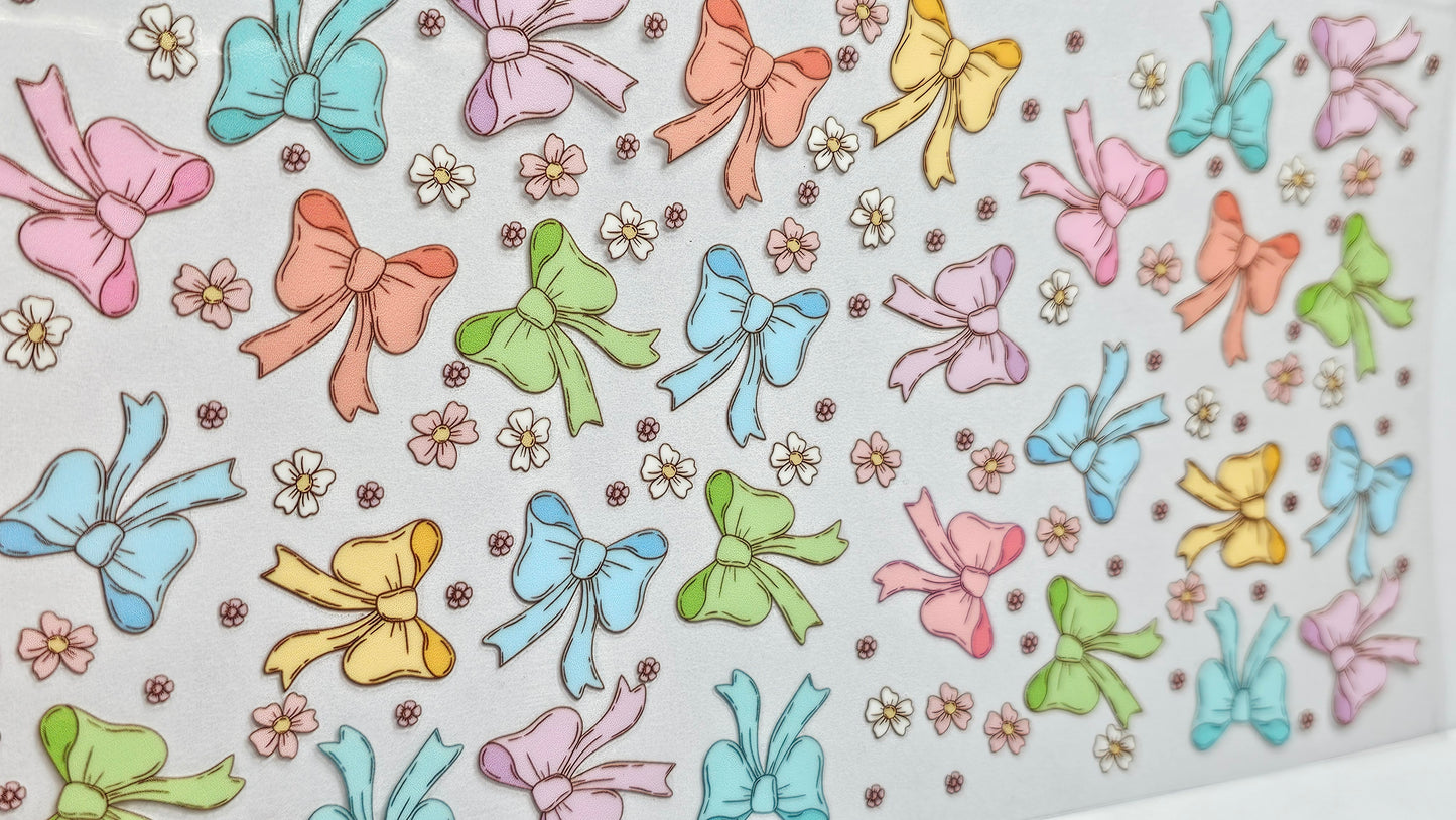 Multicolored Bows UVDTF Wrap 16 oz