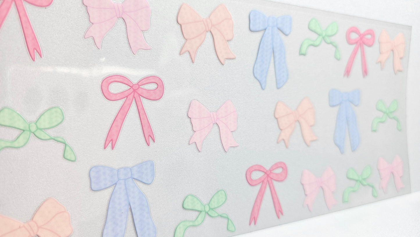 Multicolored Bows UVDTF Wrap 16 oz