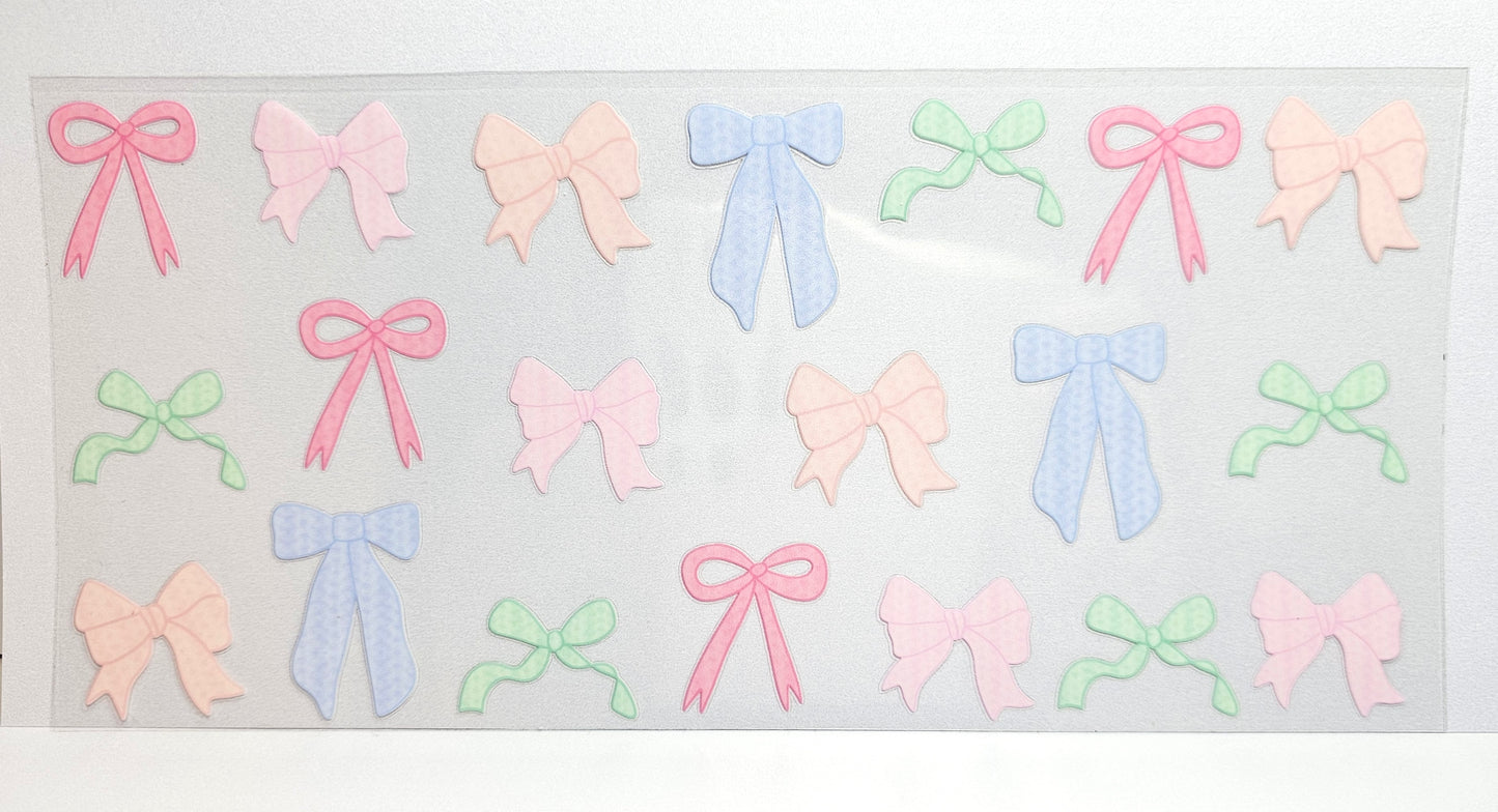 Multicolored Bows UVDTF Wrap 16 oz