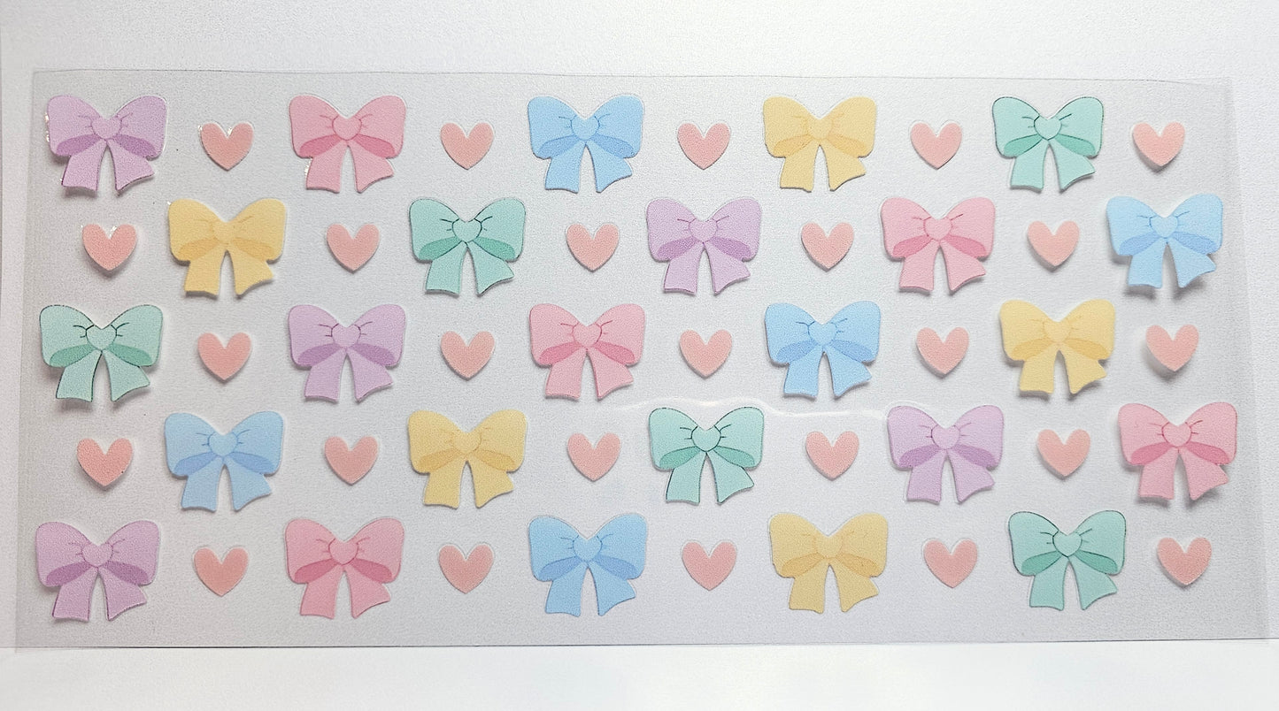 Multicolored Bows UVDTF Wrap 16 oz