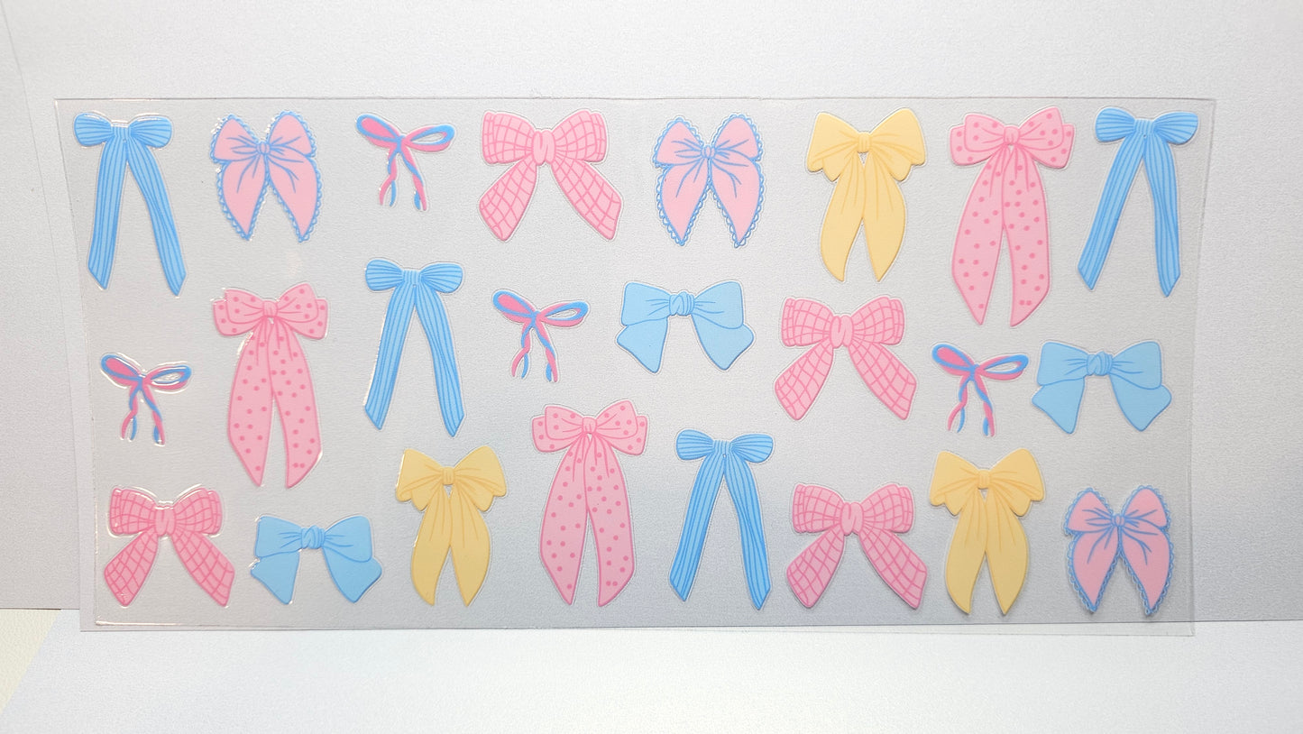 Multicolored Bows UVDTF Wrap 16 oz