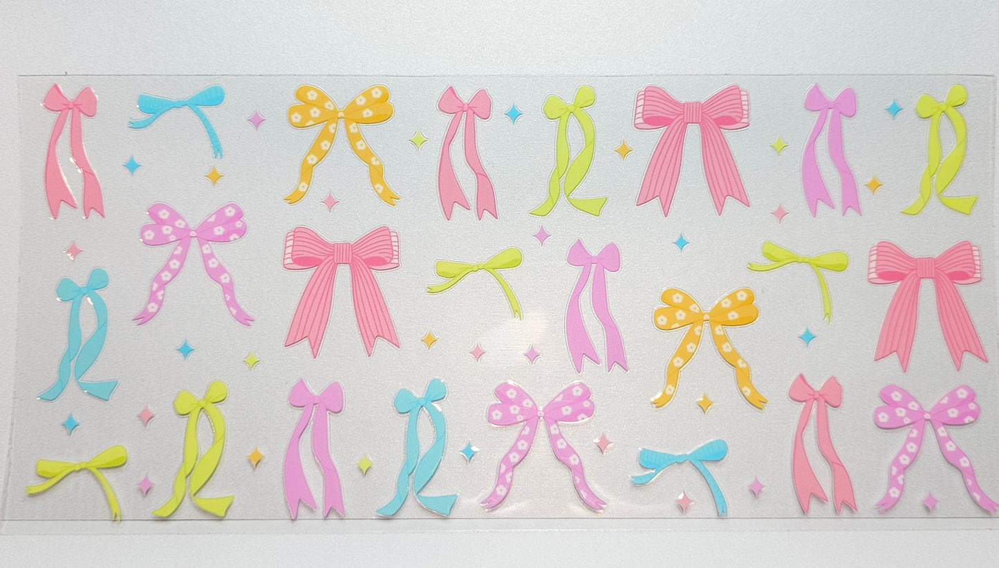 Multicolored Bows UVDTF Wrap 16 oz