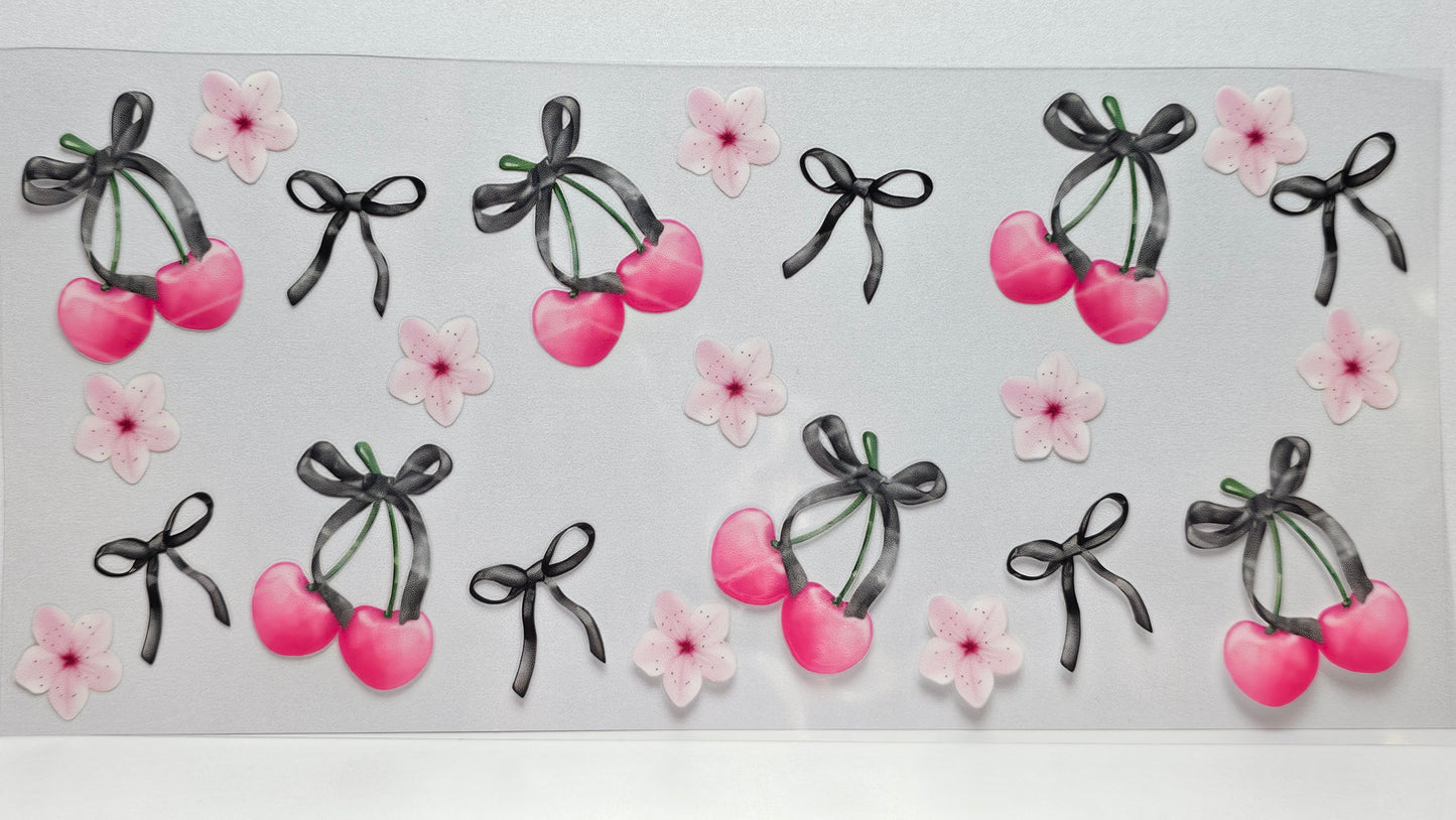 Cherries Bows and Flowers UVDTF Wrap 16 oz