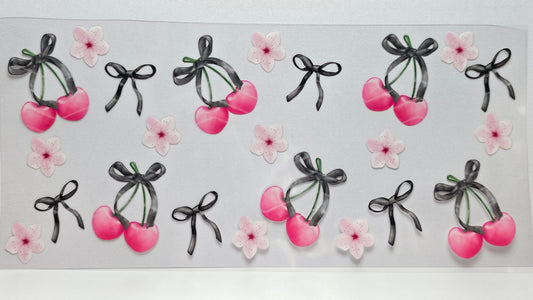 Cherries Bows and Flowers UVDTF Wrap 16 oz