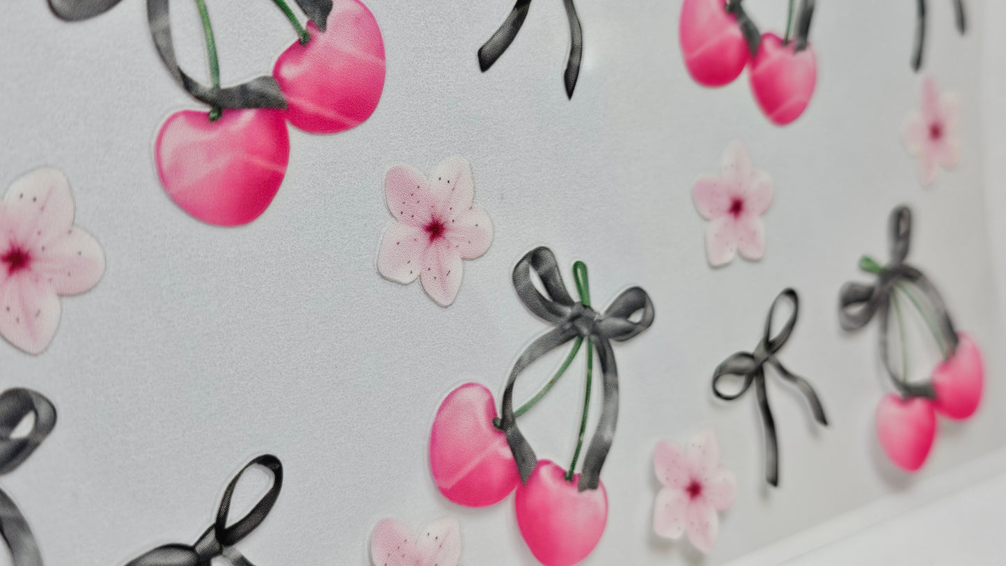 Cherries Bows and Flowers UVDTF Wrap 16 oz