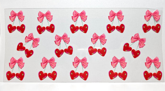 Cherries Bows and Hearts UVDTF Wrap 16 oz