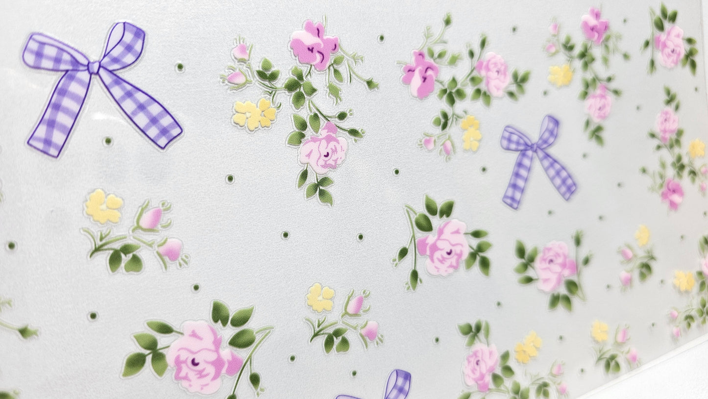 Delicate Flowers and Bows UVDTF Wrap 16 oz