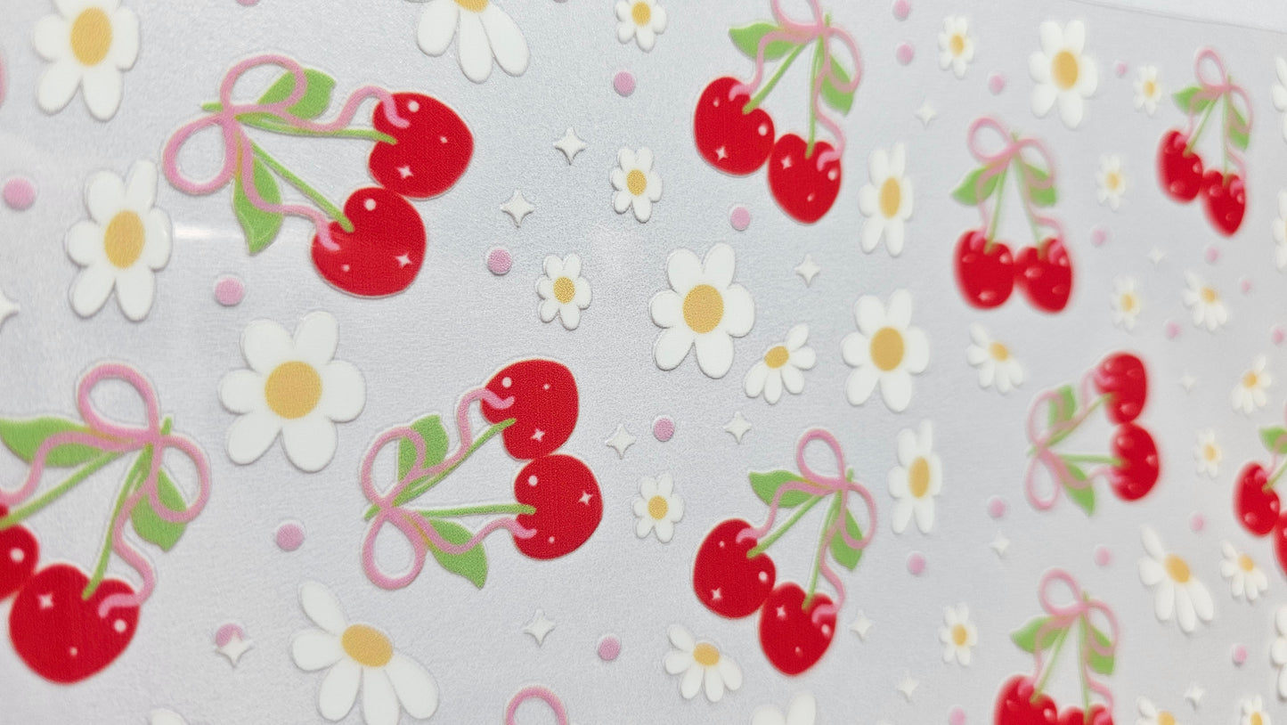 Cherries Daisies and Bows UVDTF Wrap 16 oz