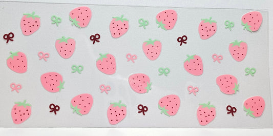 Strawberries and Bows UVDTF Wrap 16 oz