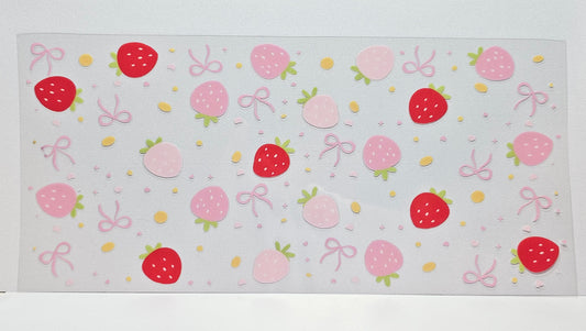 Strawberries and Bows UVDTF Wrap 16 oz