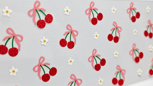 Cherries Daisies and Bows UVDTF Wrap 16 oz