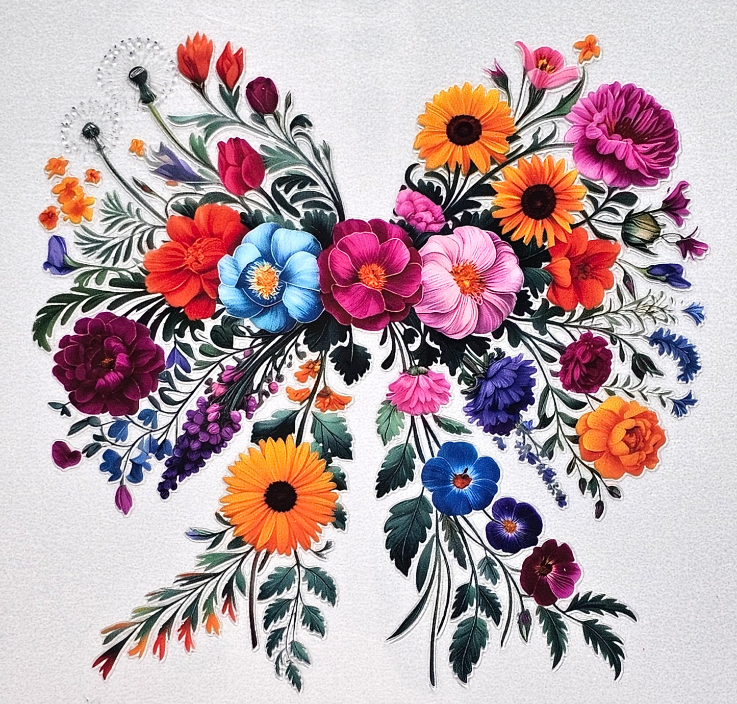 Floral Bow Decal Size UVDTF