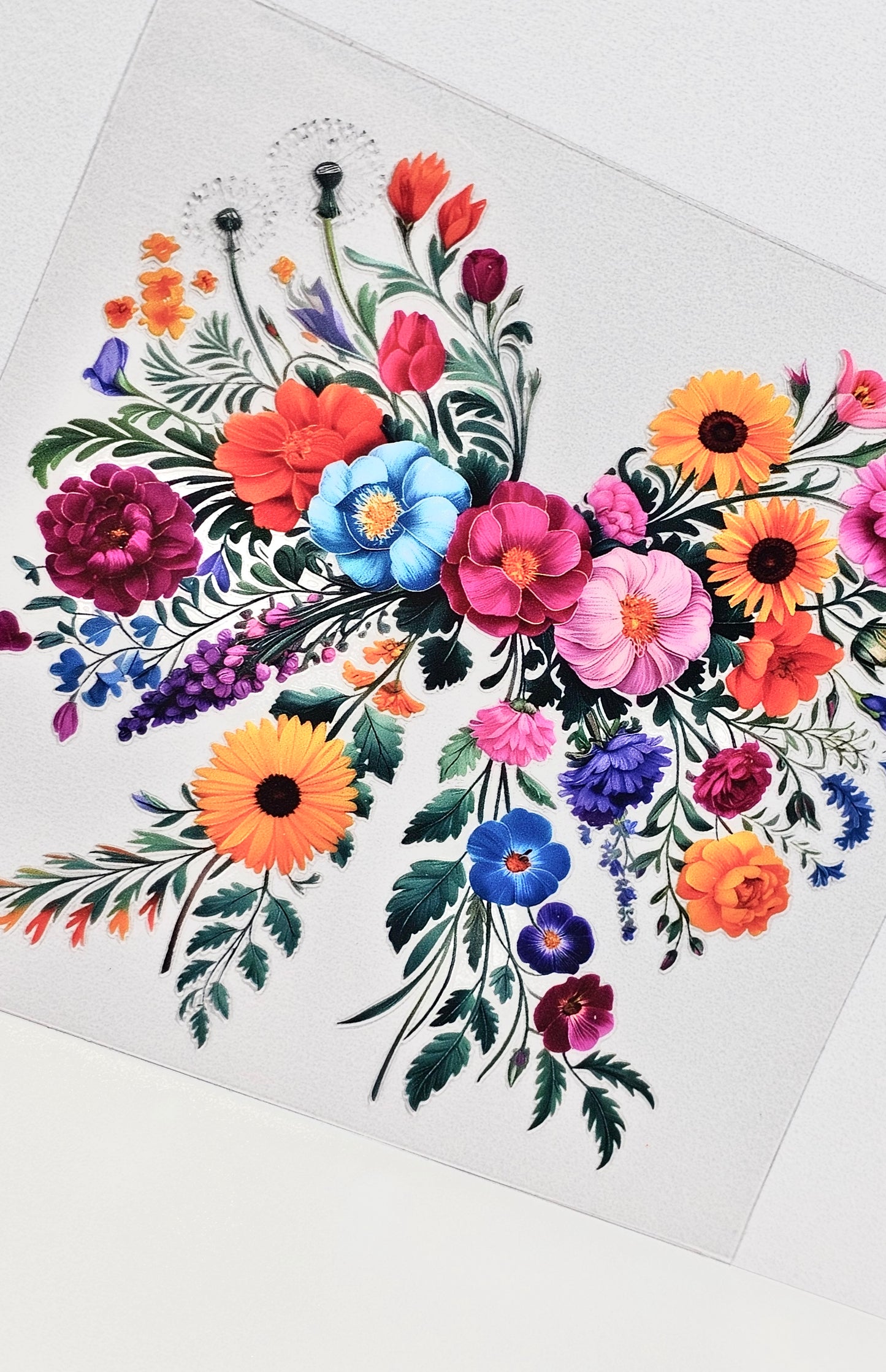Floral Bow Decal Size UVDTF