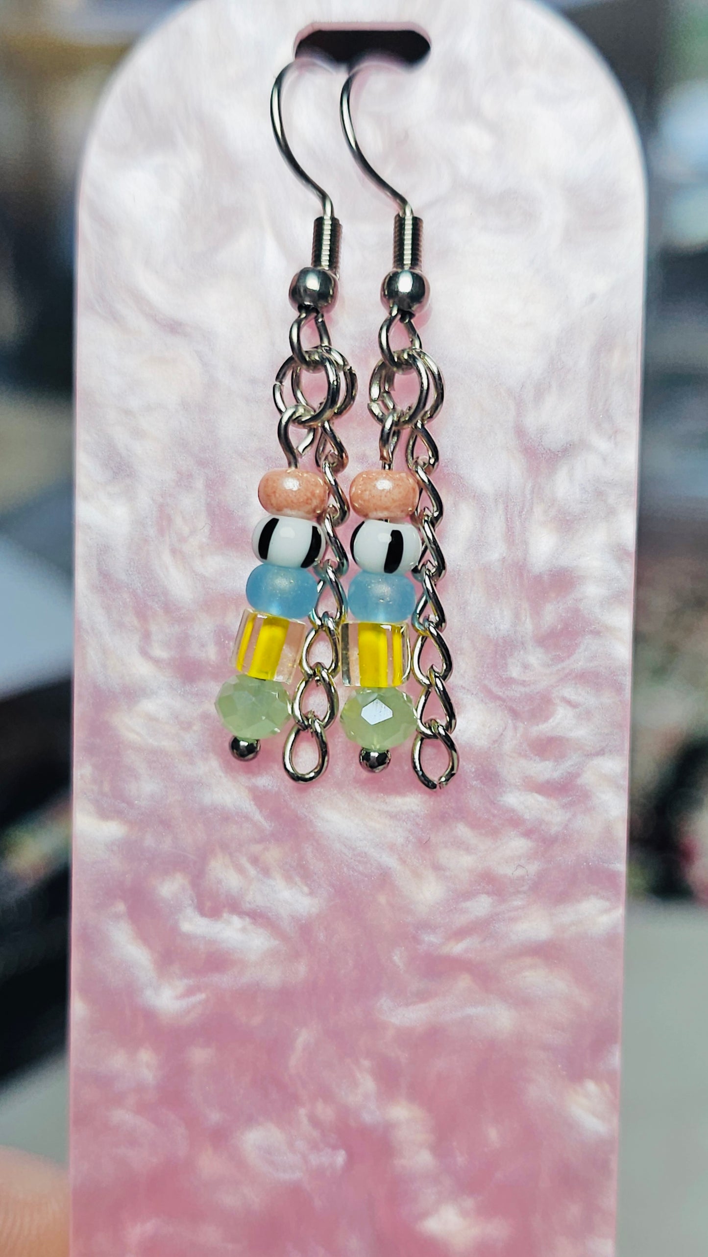 Bright Life™ Earrings | Colorful Beaded Stainless Steel Dangle Earrings | Cute Summer Jewelry