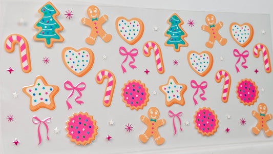Christmas Cozy Cookies Gingerbread UVDTF Wrap 16 oz