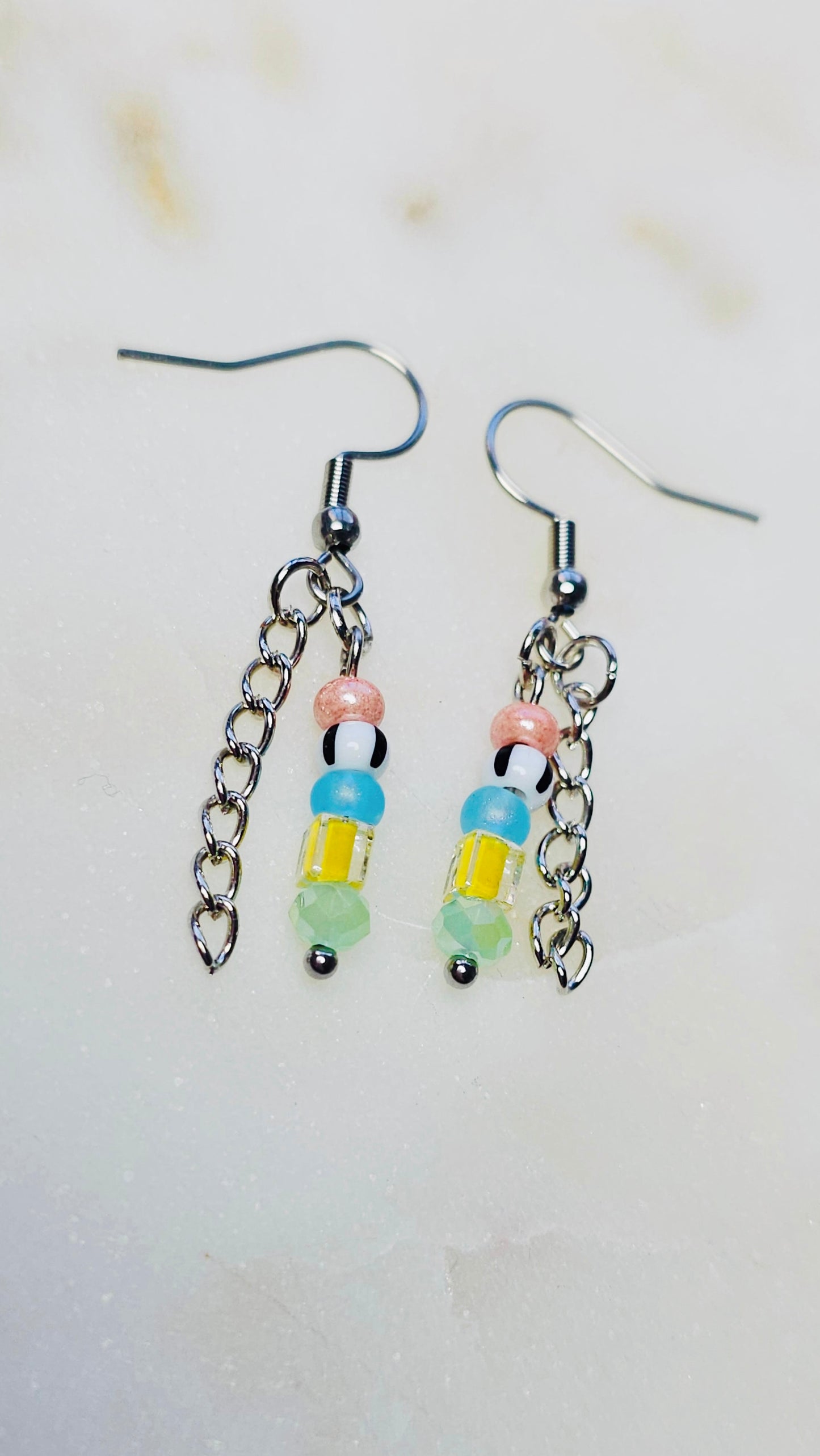 Bright Life™ Earrings | Colorful Beaded Stainless Steel Dangle Earrings | Cute Summer Jewelry