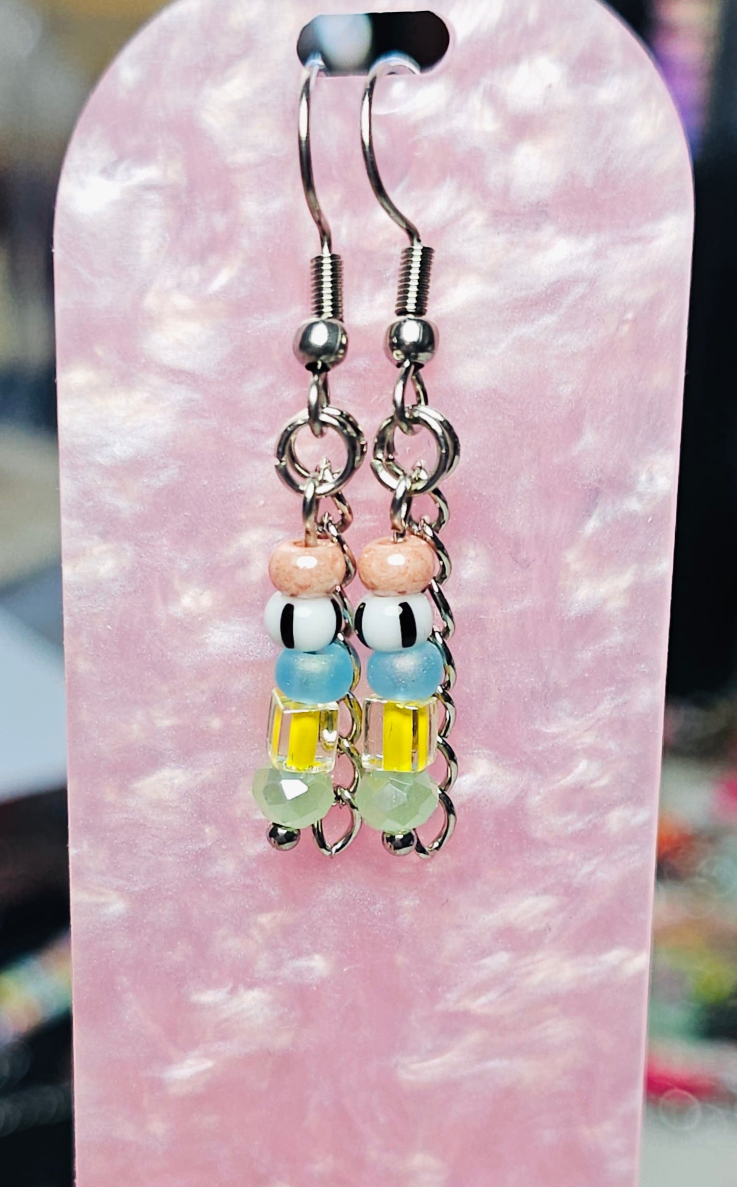 Bright Life™ Earrings | Colorful Beaded Stainless Steel Dangle Earrings | Cute Summer Jewelry
