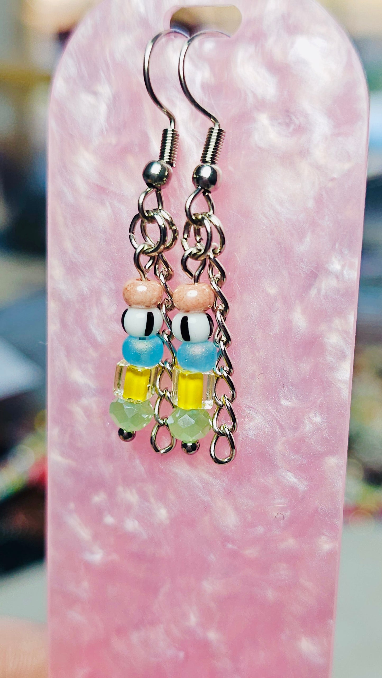 Bright Life™ Earrings | Colorful Beaded Stainless Steel Dangle Earrings | Cute Summer Jewelry