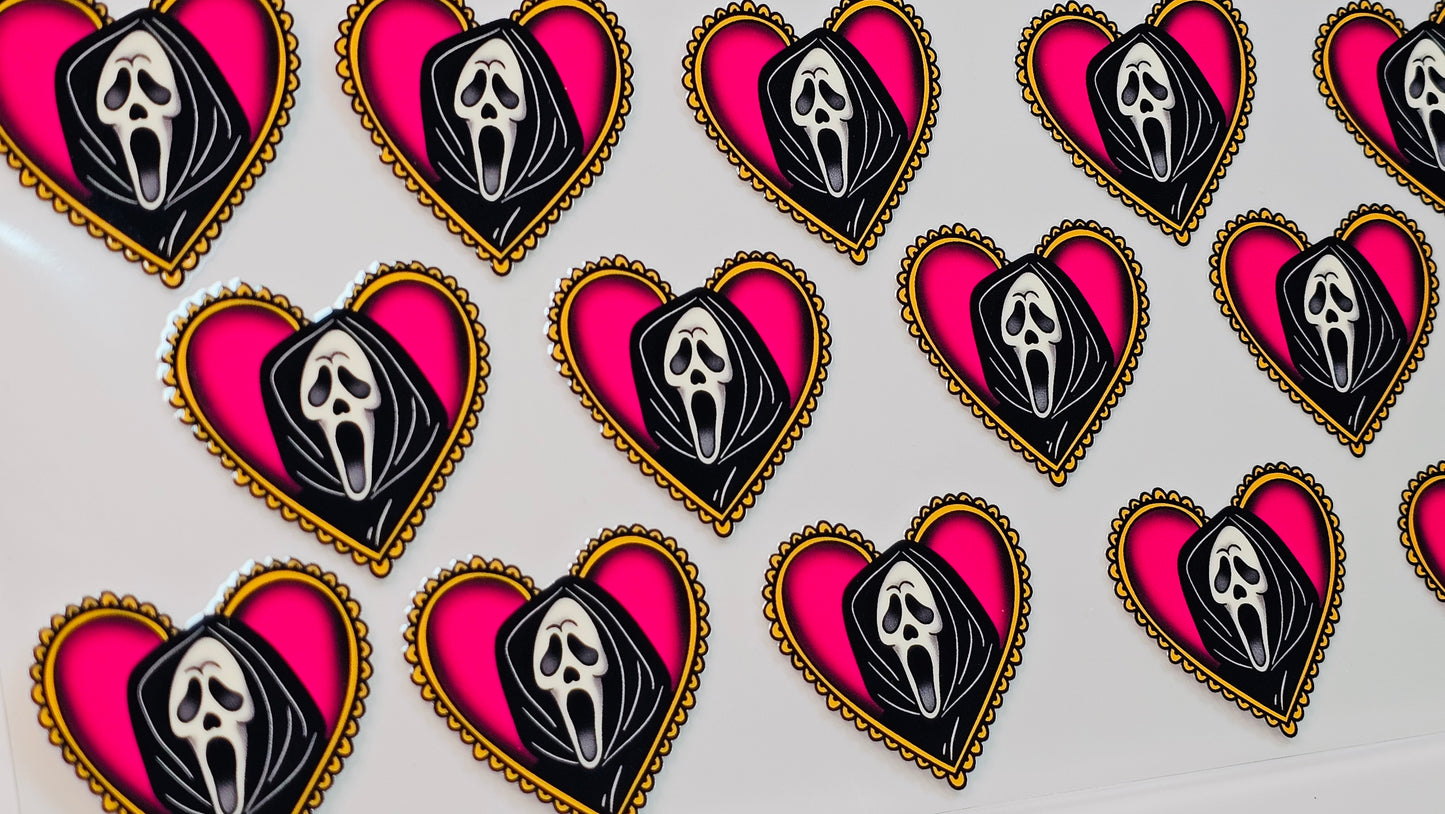Scream Ghostface Halloween Hearts Horror Movie UVDTF Wrap 16 oz