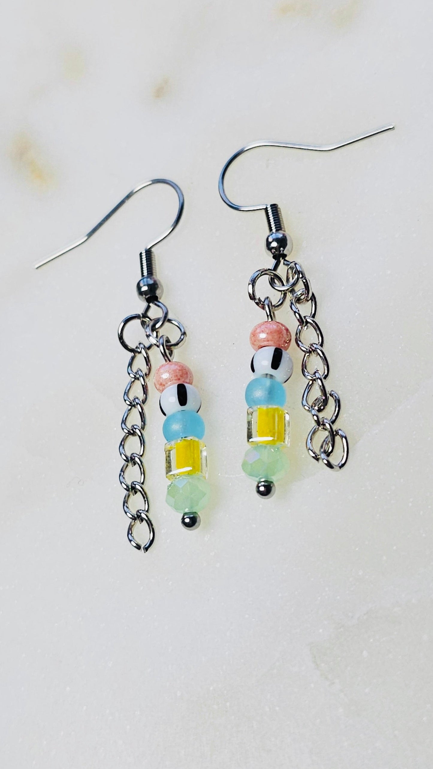 Bright Life™ Earrings | Colorful Beaded Stainless Steel Dangle Earrings | Cute Summer Jewelry