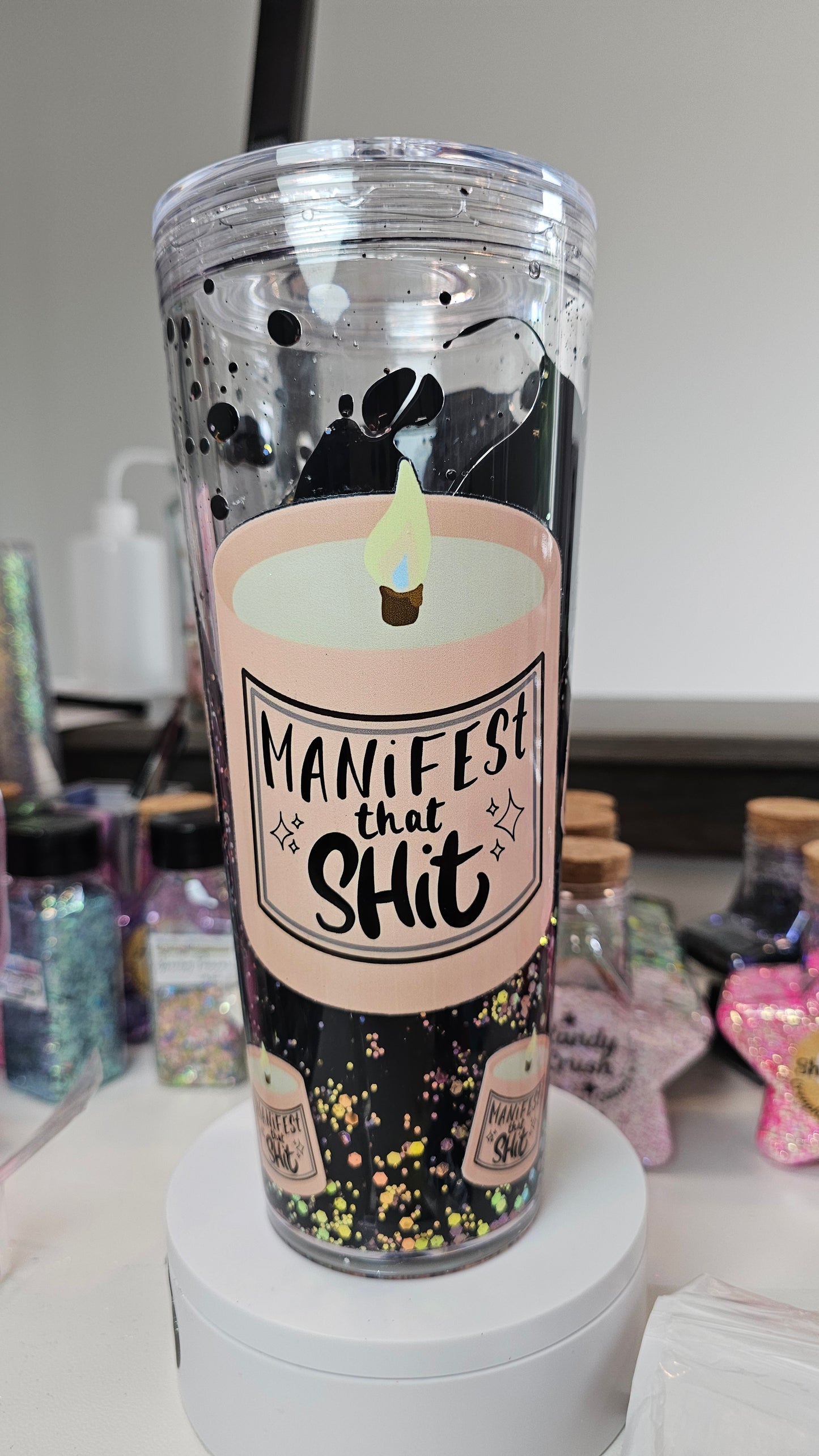 Snow Globe Acrylic Tumbler 24 oz