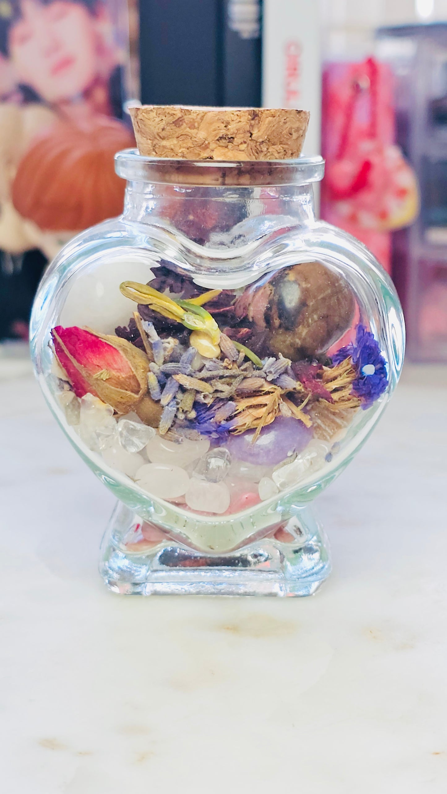 Petals of Healing™ CUSTOM Jar | Custom Personalized Crystal Healing Jar | Personalized Spiritual Gift