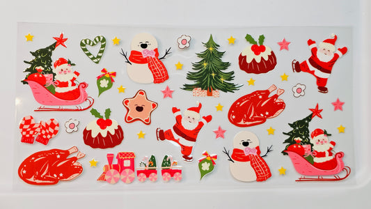 Christmas Santa Christmas Tree Presents UVDTF Wrap 16 oz
