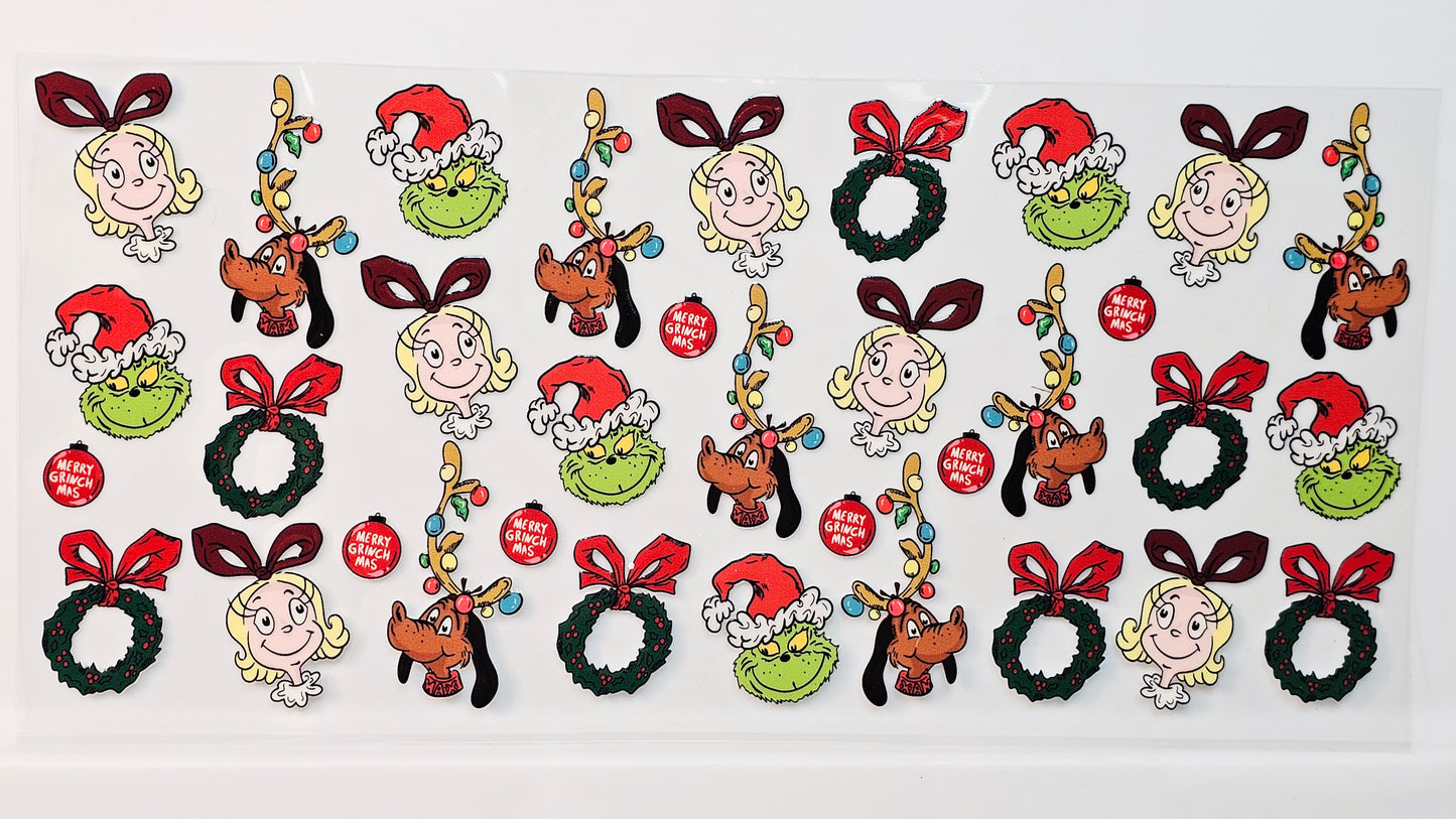 Christmas Grinch Merry Grinchmas UVDTF Wrap 16 oz