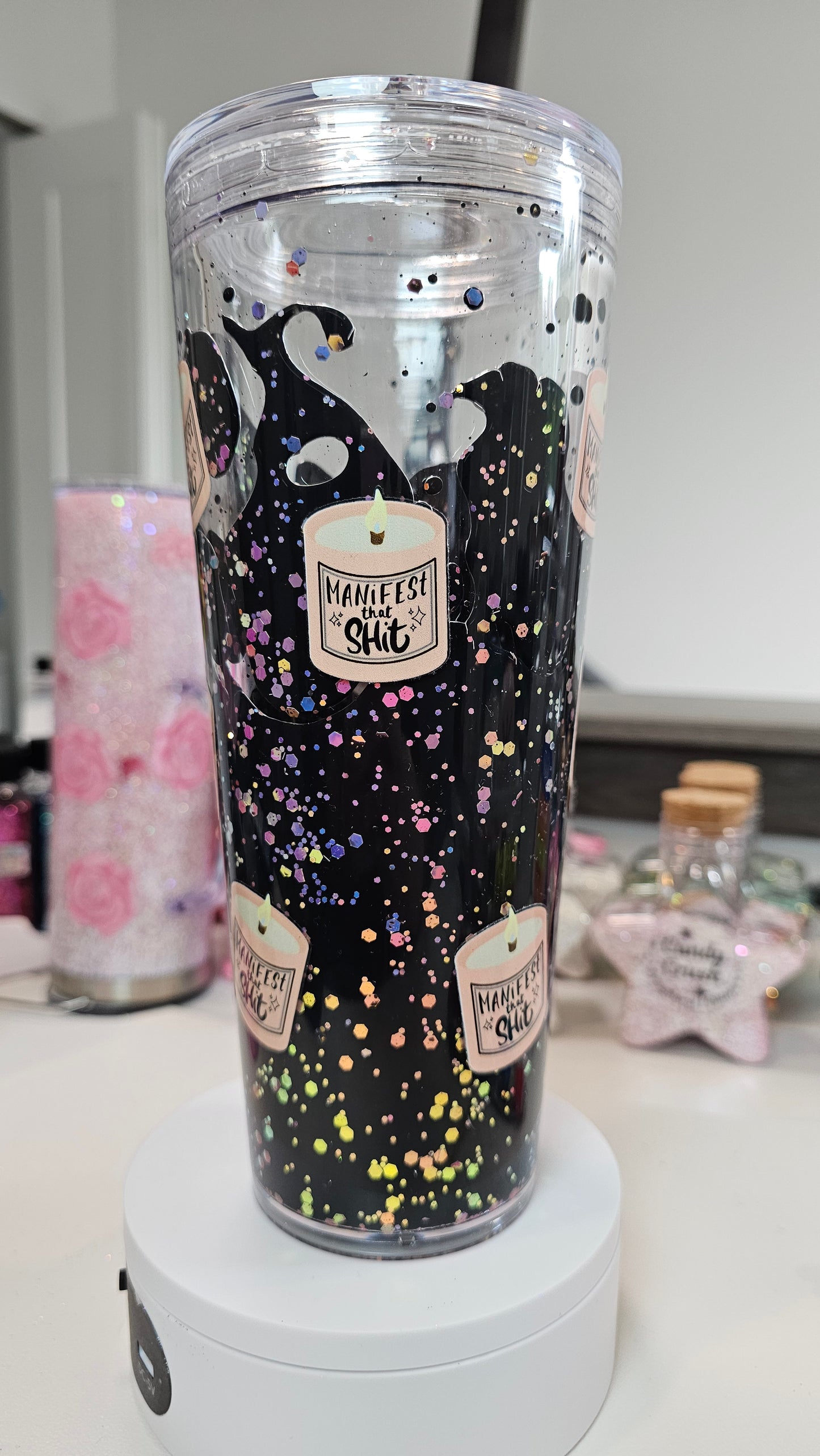 Snow Globe Acrylic Tumbler 24 oz